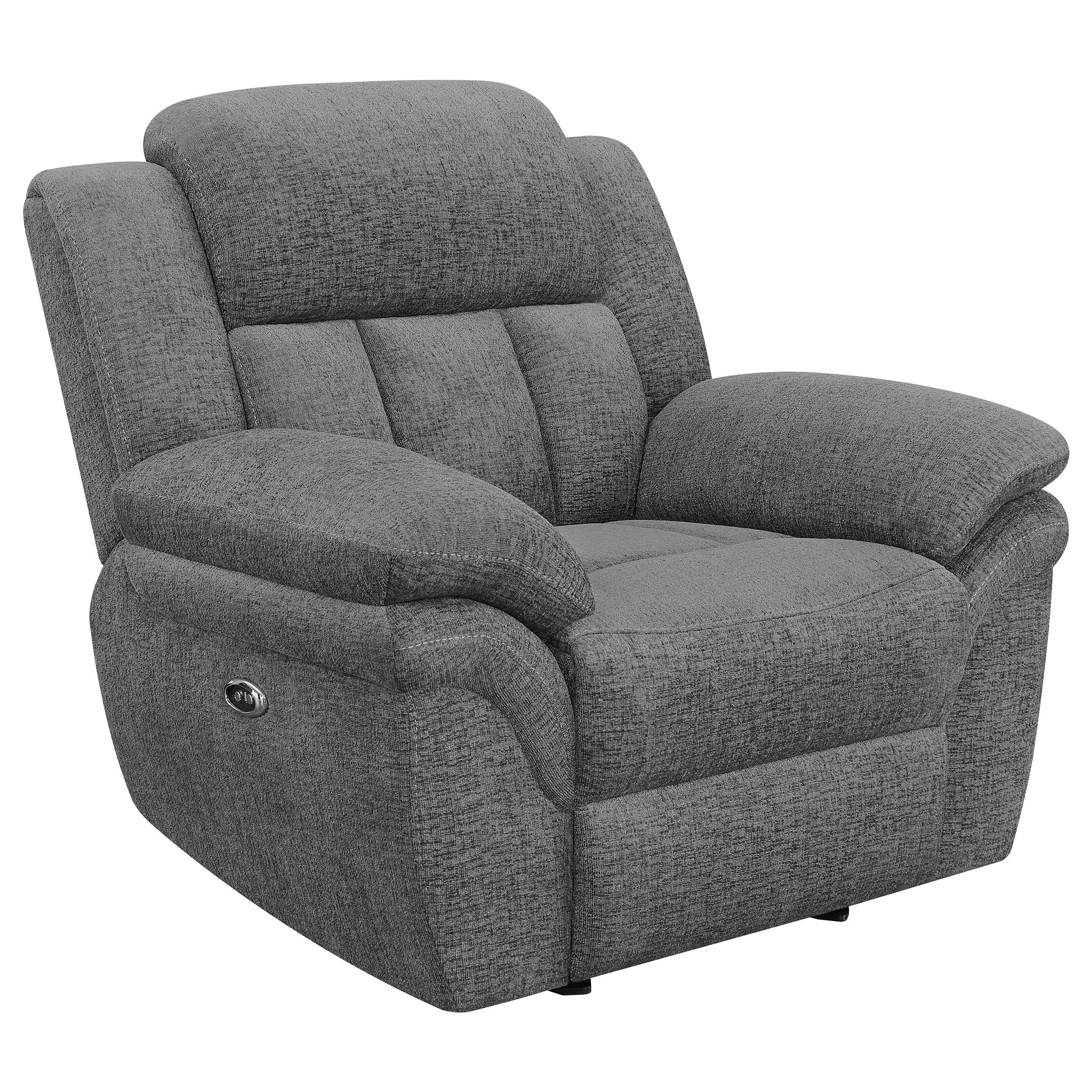 Coaster Furniture Bahrain 609543P Upholstered Power Glider Recliner - Charcoal IMAGE 1